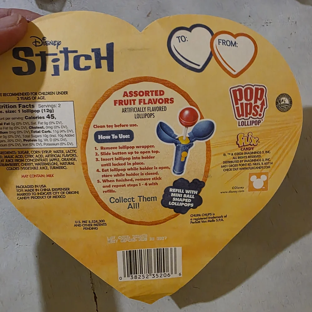 Disney Stitch Blue Pop Ups Candy Holder
